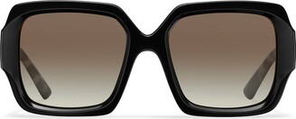 Prada Eyewear Tortoise Arm Square Sunglasses