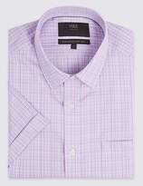 Thumbnail for your product : Marks and Spencer Short Sleeve Non-Iron Regular Fit Shirt