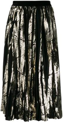 Guardaroba metallic sheen pleated skirt