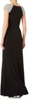 Thumbnail for your product : JS Collections Jewel cap sleeve rouched evening dress