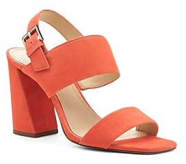 bright coral heels
