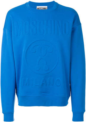 Moschino logo relief sweatshirt