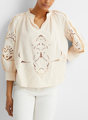 See by Chloe Broderie anglaise blouse - ShopStyle Tops