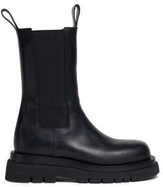Bottega Veneta Lug-sole Leather Chelsea Boots - Black