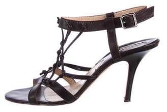 Michael Kors Leather Slingback Sandals Brown Leather Slingback Sandals