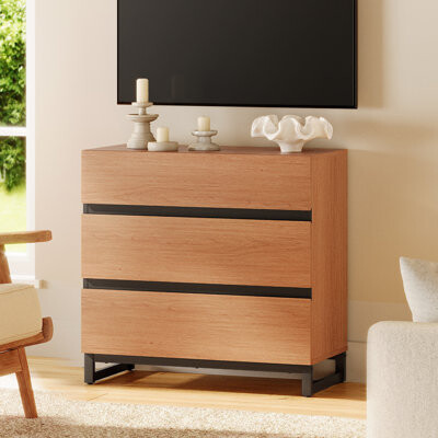 Latitude Run Modern TV Stand For Tvs Up To 120 Inch Entertainment Center TV Console With 12 Drawers And Metal Base Media Console For Living Room Bedroom