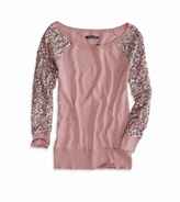 Thumbnail for your product : American Eagle AE Sequin Sleeve Sweater