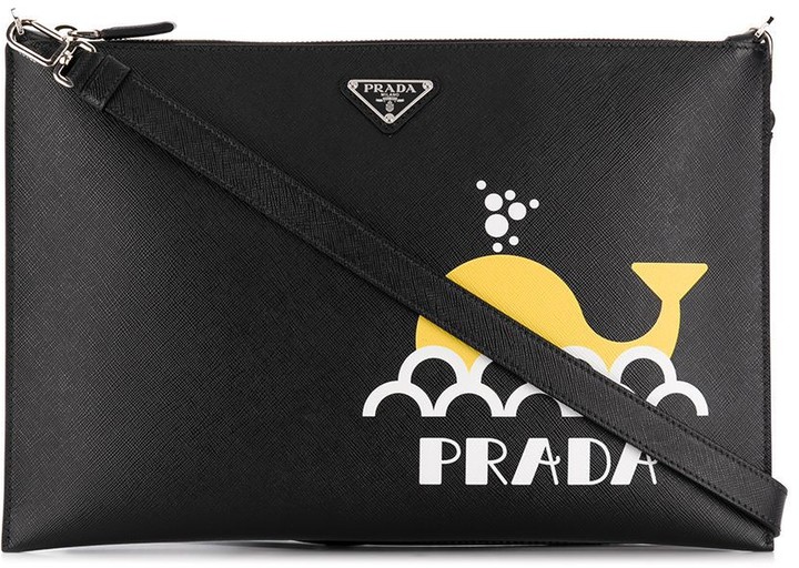 Saffiano Leather Bag Prada Mini Vega Logo Plaque Bag תיק כתף