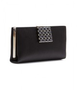 Thumbnail for your product : Roger Vivier Satin clutch with embellishment