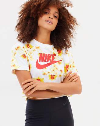 Nike Short Sleeve Floral Printed Top