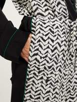 Thumbnail for your product : Haider Ackermann Greenfield Chevron-stripe Crepe Trousers - Womens - Black White