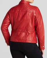 Thumbnail for your product : Marina Rinaldi Plus Edonista Leather Jacket