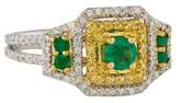 Thumbnail for your product : Ring 18K Emerald & Diamond Cocktail