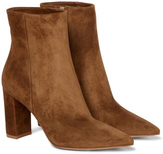 Gianvito Rossi Piper 85 suede ankle boots