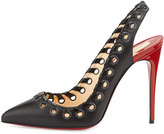 Thumbnail for your product : Christian Louboutin Ostri Grommet Slingback Red Sole Pump