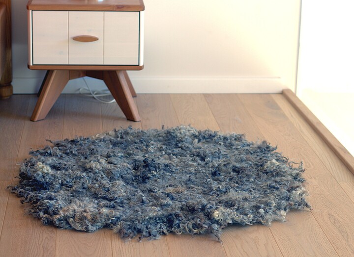 Etsy Handmade Gray Wool Rug Organic Sheep Locks Wabi Sabi Decor