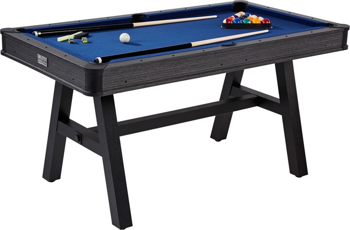 5 ft Harrison Pool Table, Billiard Table, Black/Blue, by Barrington Billiards Company