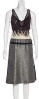 Thumbnail for your product : Tracy Reese Metallic-Paneled Midi Dress