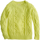 Thumbnail for your product : J.Crew Girls' pom-pom cable sweater