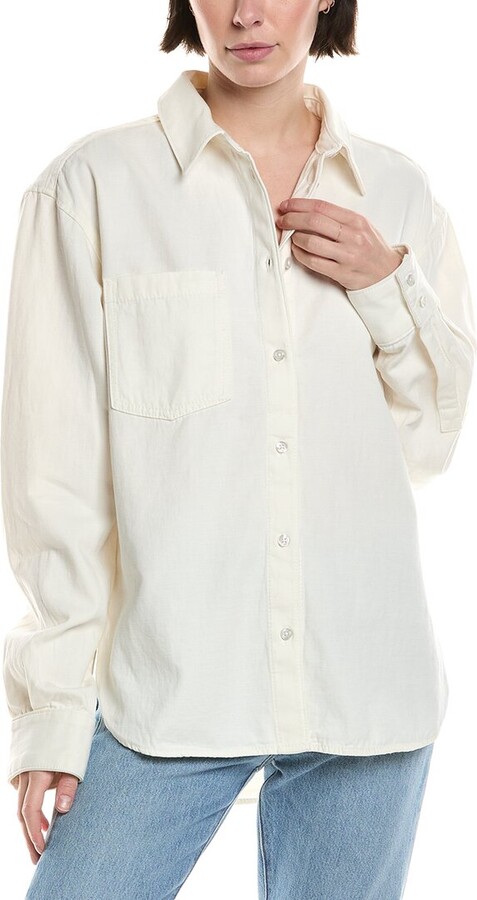 7 For All Mankind Easy Linen-Blend Shirt