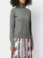 Thumbnail for your product : Thom Browne RWB Tipping stripe turtleneck jumper