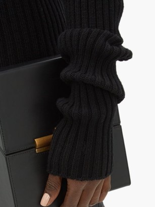 Bottega Veneta Embellished Ribbed Wool-blend Sweater - Black