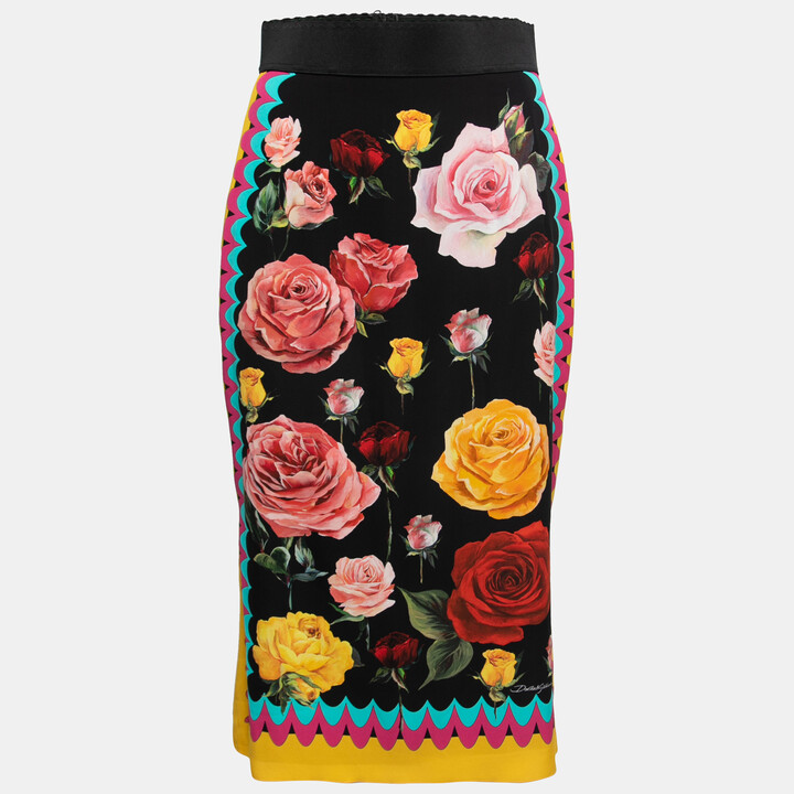 Dolce Gabbana Rose Skirt | ShopStyle
