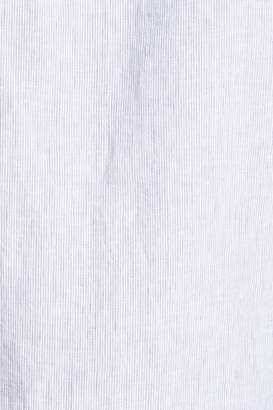 Onia Trim Fit Microstripe Linen Shirt