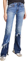 Thumbnail for your product : R 13 Vent Kick Double Shredded Jeans