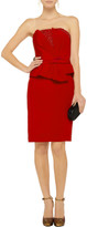 Thumbnail for your product : Mikael Aghal Beaded silk peplum dress