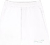 Thumbnail for your product : Sporty & Rich Logo-Print Cotton Track Shorts