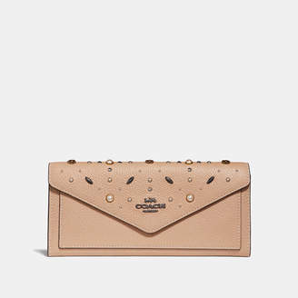 Coach Soft Wallet With Prairie Rivets