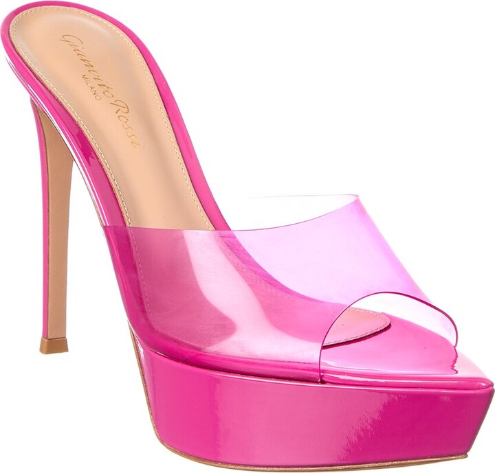 Gianvito Rossi Betty 125 Patent & Vinyl Platform Sandal
