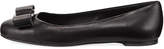 Thumbnail for your product : Ferragamo Varina Smooth Leather Ballet Flats with Vara Bow, Nero
