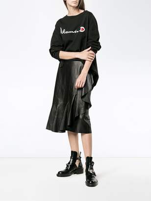 Helmut Lang wraparound leather skirt