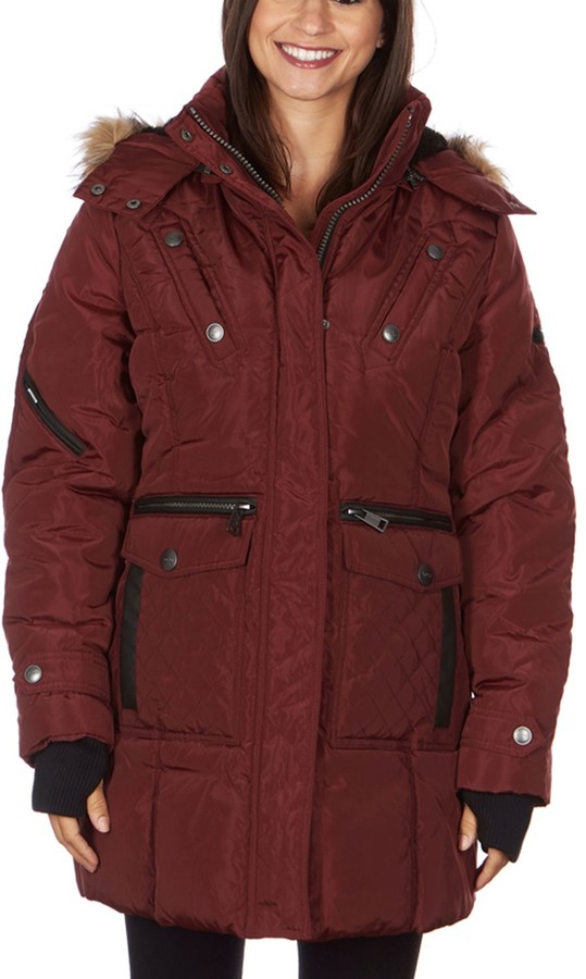 XOXO Plus Size FauxFur Hood Puffer Coat ShopStyle