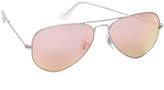 Thumbnail for your product : Ray-Ban Flash Lens Matte Aviator Sunglasses