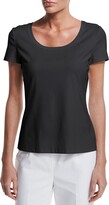 Thumbnail for your product : Lafayette 148 New York Cotton-Stretch Basic Tee
