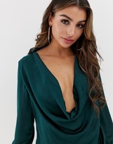 Thumbnail for your product : Parallel Lines cowl neck satin mini dress