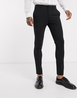 smart skinny black trousers