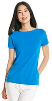 Thumbnail for your product : Jones New York Signature Solid Short Sleeve Boatneck Tee