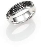 Thumbnail for your product : David Yurman Pavé Band Ring with Black Diamonds