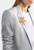 Thumbnail for your product : Kenneth Jay Lane Gold-plated Crystal Brooch