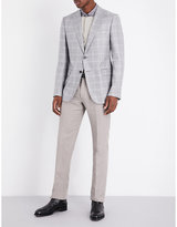 Thumbnail for your product : Armani Collezioni Check-print tailored-fit woven jacket