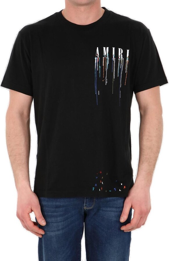 Amiri paint-drip logo T-shirt - ShopStyle