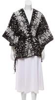 Thumbnail for your product : Alberto Makali Patterned Leather-Accented Cape