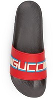 Thumbnail for your product : Gucci Stripe Rubber Slide Sandal