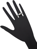 Thumbnail for your product : Elizabeth Showers Blue Topaz & White Sapphire Maltese Cross Band Ring