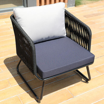 Latitude Run Angellyn Cordwork Outdoor Lounge Chair