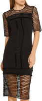 Thumbnail for your product : By Malene Birger Katnesa Fringed Crepe De Chine And Crocheted Lace Dress - Black